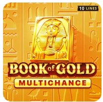 Das Book of Gold Multichance Logo mit Schriftzug